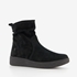 Hush Puppies suede dames enkellaarsjes zwart