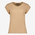 Dames T-shirt met glitters beige