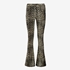 TwoDay dames flared broek bruin met panterprint 1