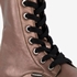 Braqeez leren meisjes veterboots roségoud 6