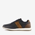 Blue Box heren sneakers blauw cognac 2