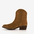 Harper suede dames western enkellaarsjes met hak 2