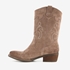 Harper suede dames western laarzen taupe 3