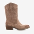 Harper suede dames western laarzen taupe 7