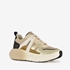 Dames dad sneakers beige goud