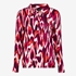 Dames blouse met print rood paars