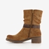 Blue Box dames boots met lage hak cognac 2