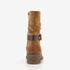 Blue Box dames boots met lage hak cognac 3