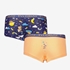 TwoDay 2-pack meisjes boxershorts geel blauw 2