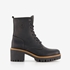 Output leren dames veterboots zwart 7