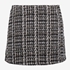 Structuurgeweven dames skort zwart wit