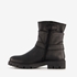 Groot leren meisjes biker boots zwart 2