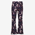 Meisjes flared broek met bloemenprint blauw