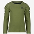 Geribde meisjes longsleeve groen