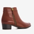 Hush Puppies leren dames enkellaarsjes cognac 6