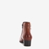 Hush Puppies leren dames enkellaarsjes cognac 4