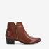 Hush Puppies leren dames enkellaarsjes cognac 7