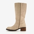 Harper hoge suede dames laarzen beige 2