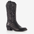 Leren dames western laarzen zwart