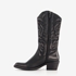 Harper leren dames western laarzen zwart 2