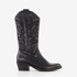 Harper leren dames western laarzen zwart 7