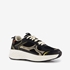 Dames dad sneakers zwart goud