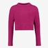 MyWay korte fluffy meisjes trui roze 1