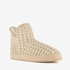 Thu!s gebreide pantoffels met voering beige 1