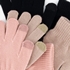 3 paar touchscreen handschoenen zwart roze beige 2