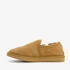 Hush Puppies suede pantoffels met lamsvacht cognac 3