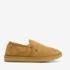 Hush Puppies suede pantoffels met lamsvacht cognac 7