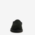 Hush Puppies suede pantoffels met lamsvacht zwart 2