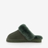 Hush Puppies dames pantoffels met lamsvacht groen 2