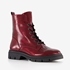 Tamaris dames lak veterboots rood