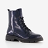 Dames lak veterboots blauw