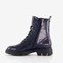 Tamaris dames lak veterboots blauw 2