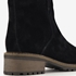 Hush Puppies suede dames enkellaarsjes zwart 6