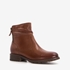 Hush Puppies leren dames enkellaarsjes cognac 1