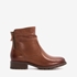 Hush Puppies leren dames enkellaarsjes cognac 7