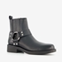 Lage dames biker boots zwart