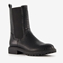 Dames croco chelsea boots zwart