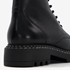 Harper leren dames veterboots zwart 6