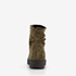 Hush Puppies suede dames enkellaarsjes groen 3