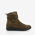 Hush Puppies suede dames enkellaarsjes groen 7