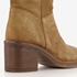 Harper suede dames enkellaarzen met hak camel 6