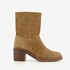 Harper suede dames enkellaarzen met hak camel 7