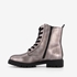 s.Oliver dames veterboots metallic grijs 2