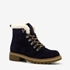 Hush Puppies gevoerde suede dames veterboots navy