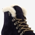 Hush Puppies gevoerde suede dames veterboots navy 6