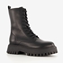 Harper leren veterboots met dikke zool zwart 1